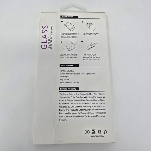 KATIN Tempered Glass Screen Protector for Samsung Galaxy S5 2 Pack 9H Clear - Picture 2 of 2